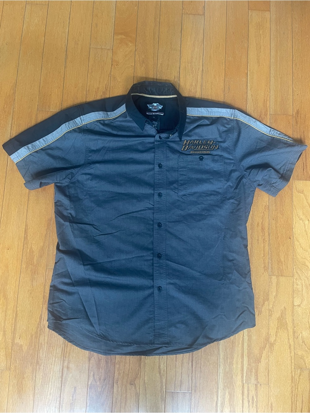 Harley-Davidson Men’s Black Short-Sleeve Button Shirt Size XL